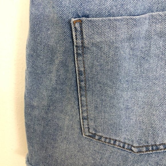 ASOS DENIM Lightwash Ripped Denim Jean Shorts 12 - Picture 9 of 11